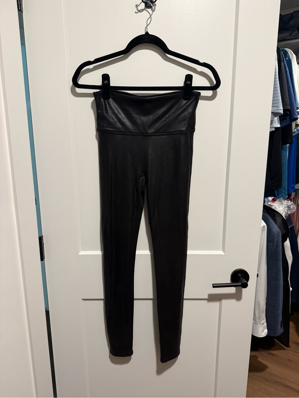 SPANX Black Faux Leather Leggings